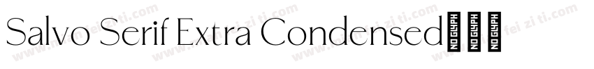 Salvo Serif Extra Condensed字体转换